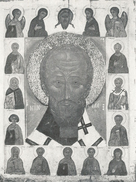 Икона «Никола с деисусом и избранными святыми» из деревни Телятниково